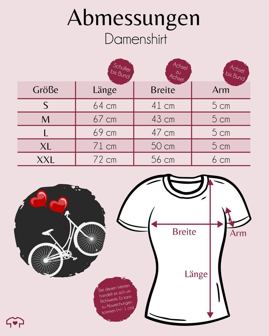 Shirtracer Fahrrad Herz Luftballons - Weiß/rot: T-Shirt Turnbeutel Shirtracer