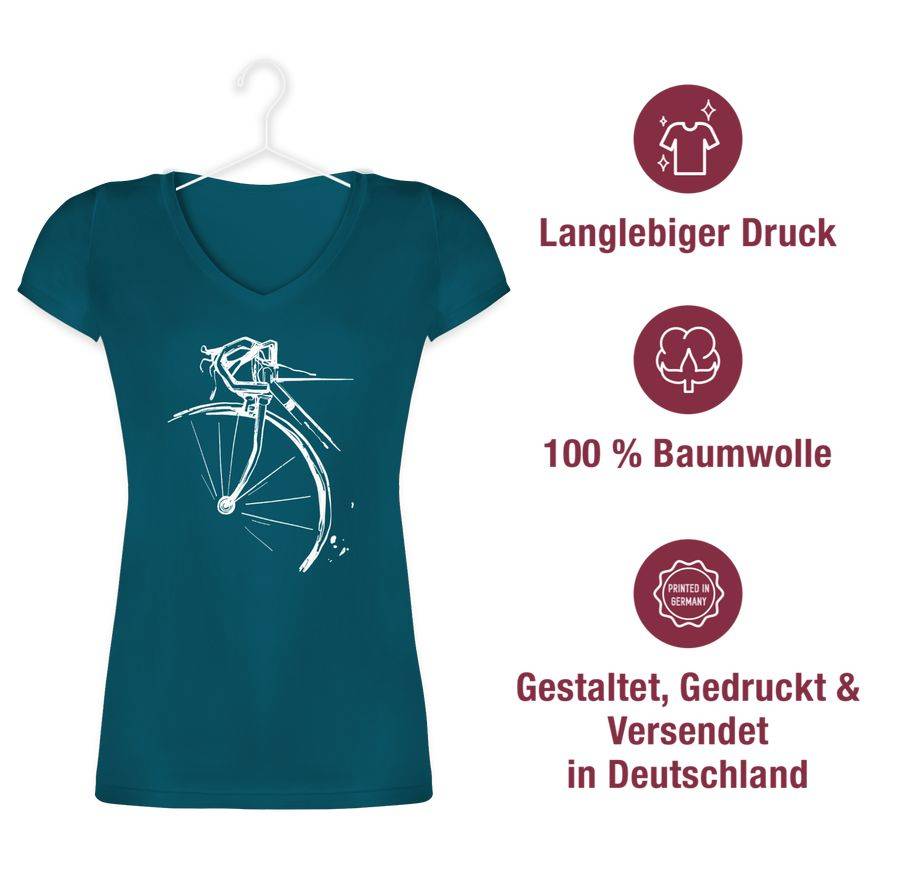 Shirtracer Fahrrad Vintage Effekt: T-Shirt Turnbeutel Shirtracer