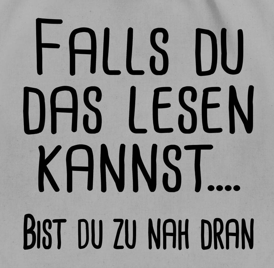 Shirtracer Falls du das lesen kannst : Tshirt Gym Bag Shirtracer