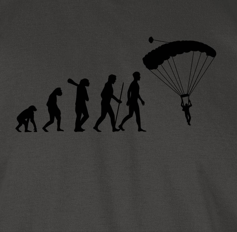 Shirtracer Fallschirmspringen Evolution: T-Shirt Turnbeutel Shirtracer