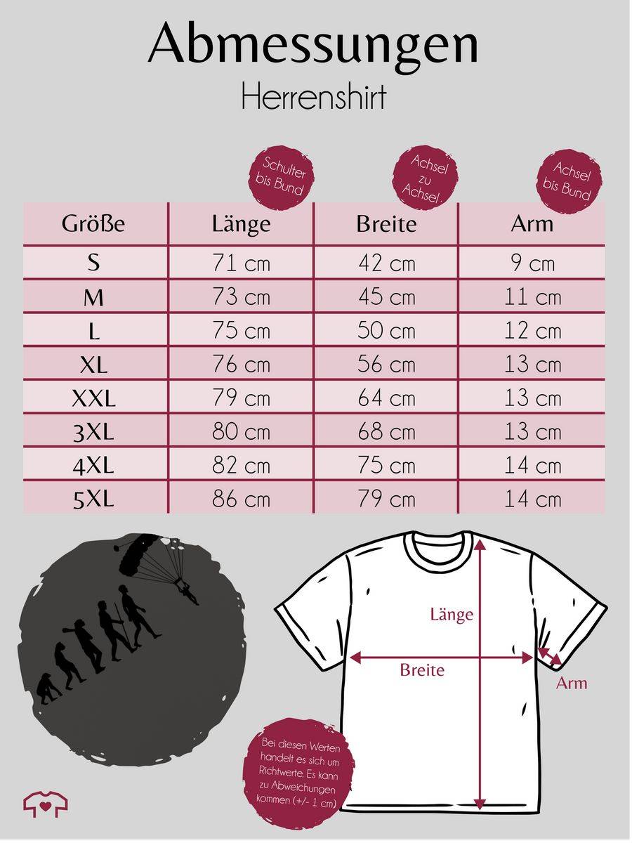 Shirtracer Fallschirmspringen Evolution: T-Shirt Turnbeutel Shirtracer