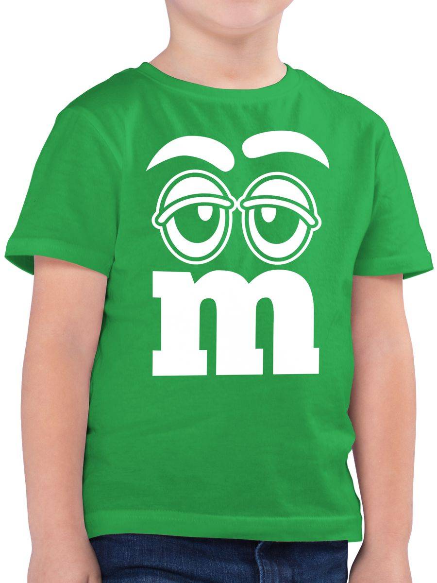 Shirtracer Faschingskostüm Gruppen M&M Aufdruck Gesicht Shirts & Mehr Shirtracer