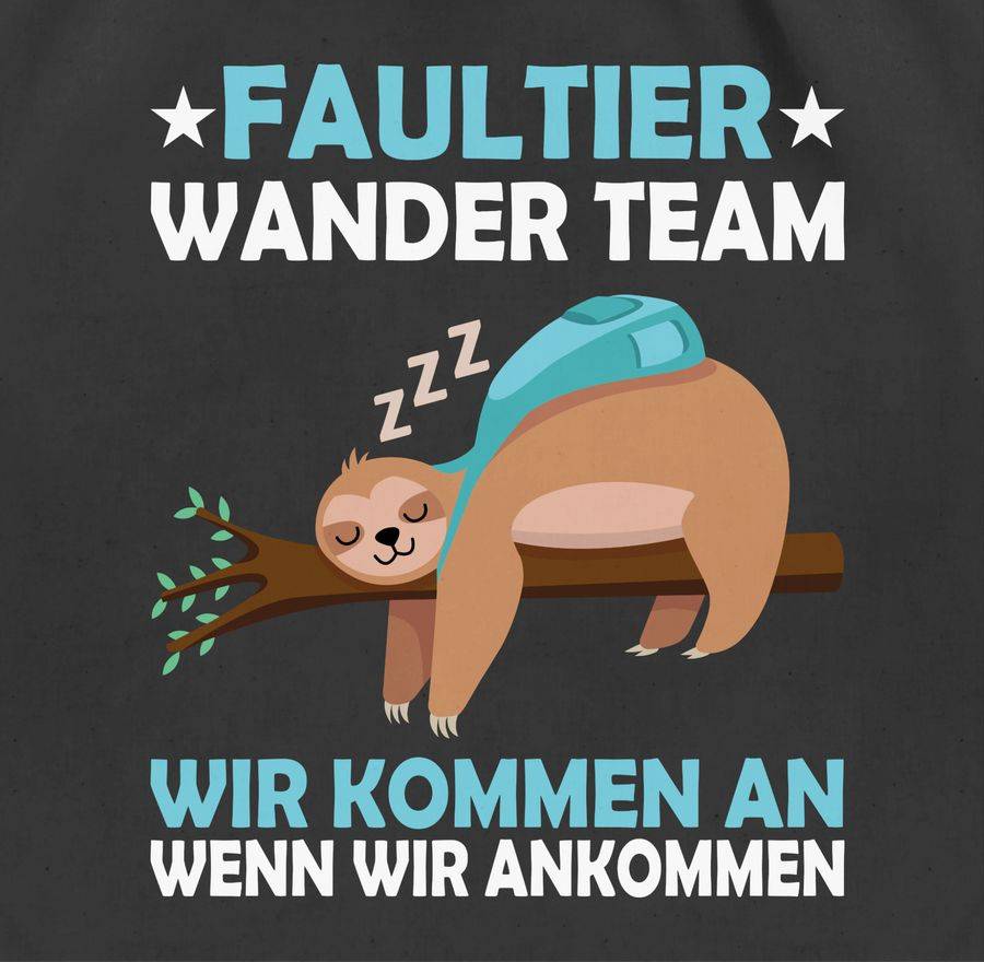 Shirtracer Faultier Wander Team: Tshirt Gym Bag Shirtracer