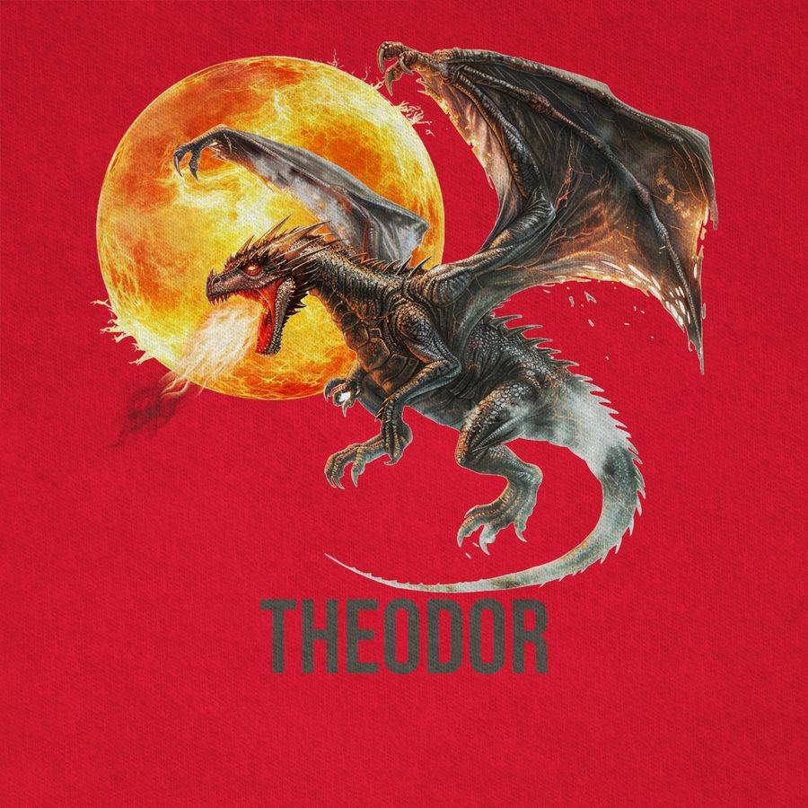 Shirtracer Feuerdrache Mit Name Drachenmotiv Drache Drachenliebhaber Shirtracer