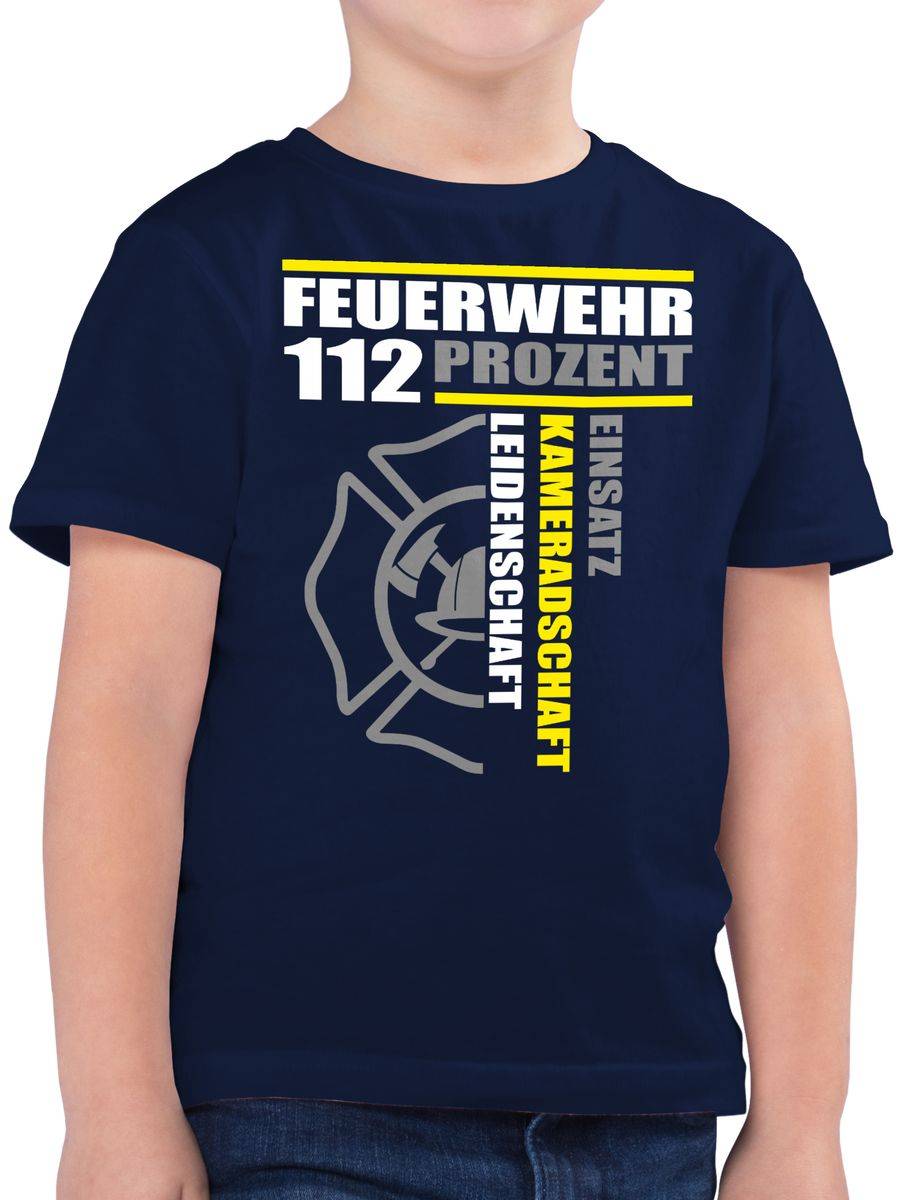 Shirtracer Feuerwehr 112 Prozent - Einsatz Kameradschaft Leidenschaft - Freiwillige Feuerwe Shirtracer