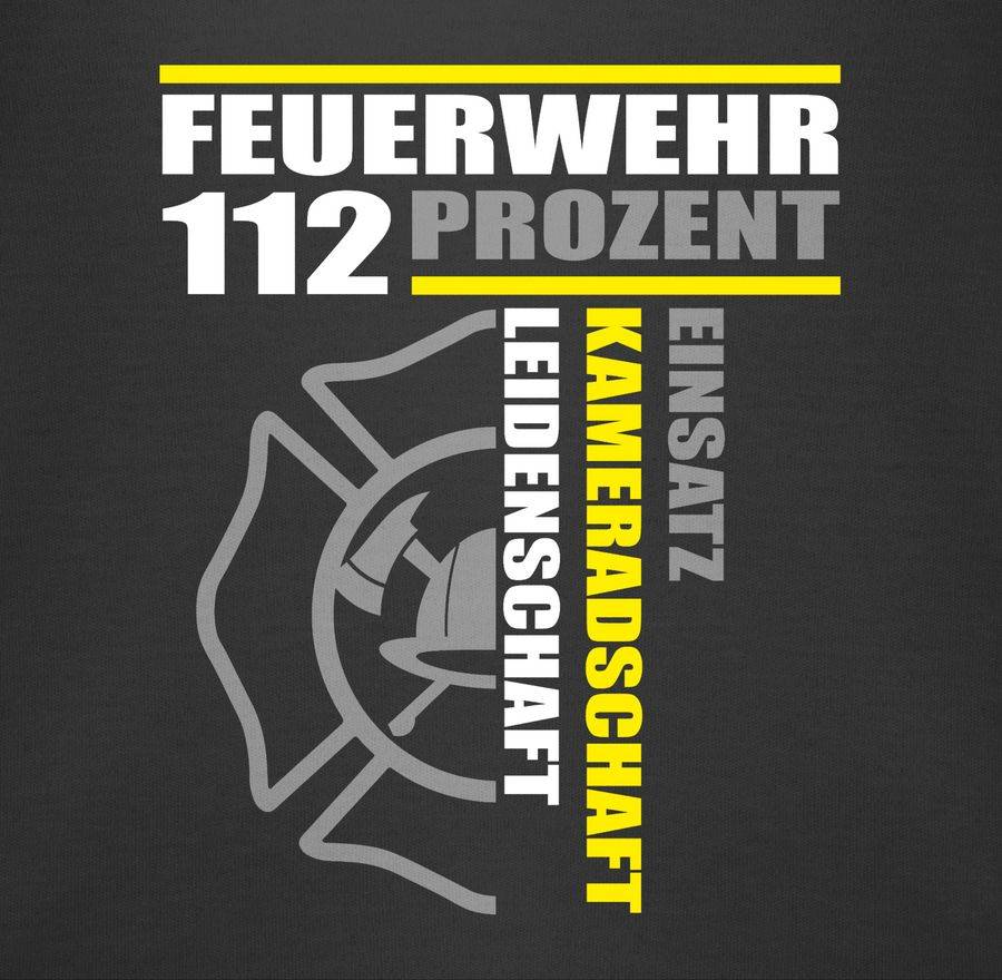 Shirtracer Feuerwehr 112 Prozent - Einsatz Kameradschaft Leidenschaft - Freiwillige Feuerwe Shirtracer