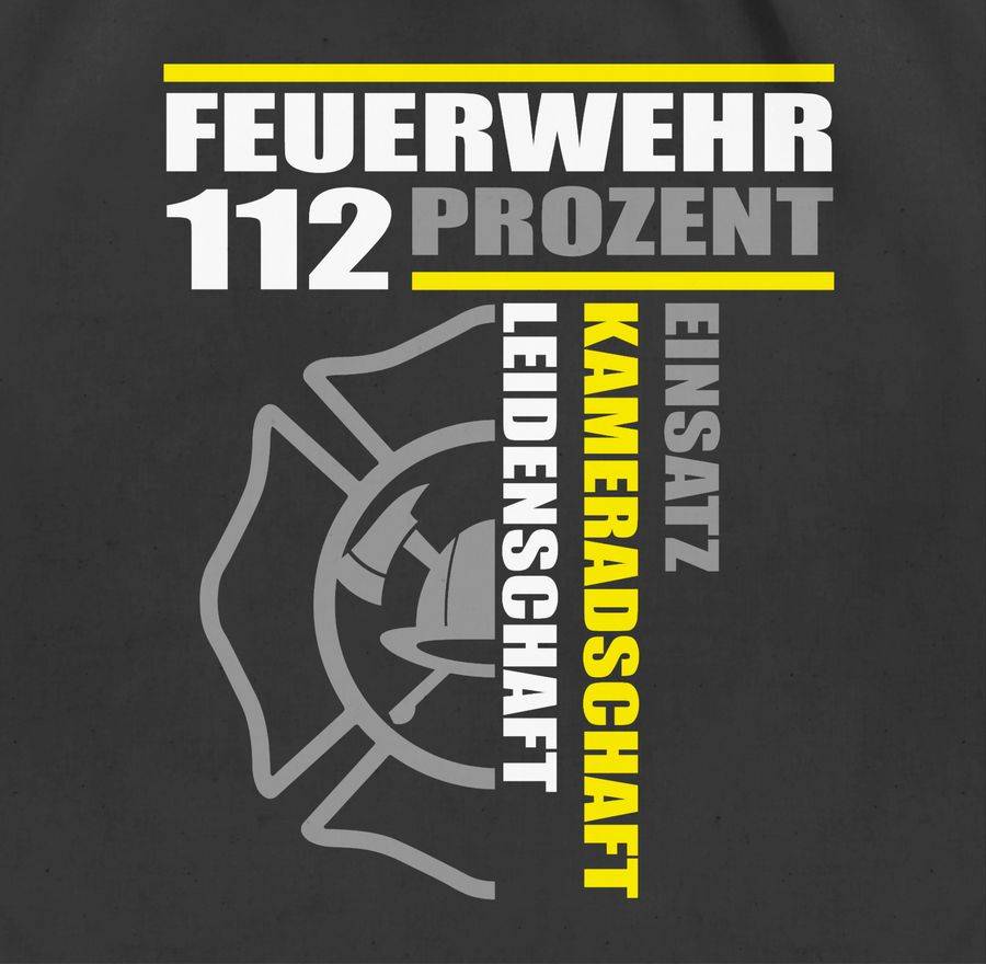 Shirtracer Feuerwehr 112 Prozent - Einsatz Kameradschaft Leidenschaft - Freiwillige Feuerwe Shirtracer