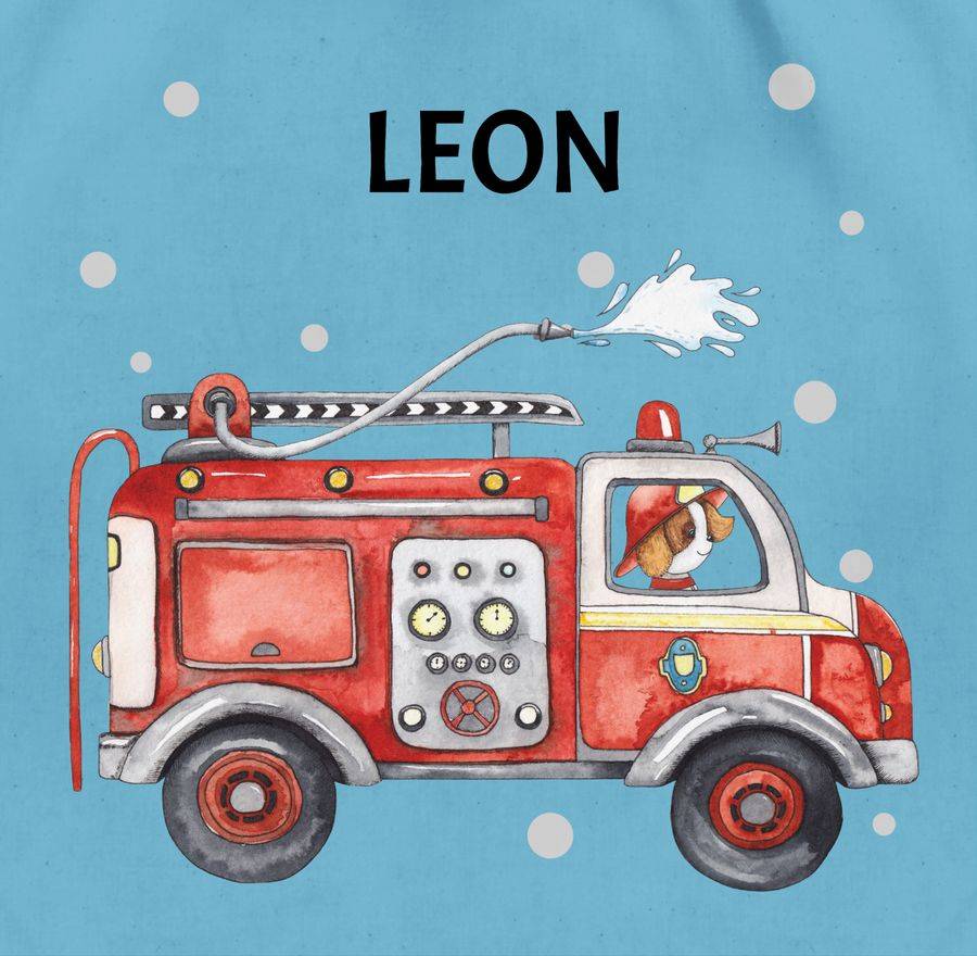 Shirtracer Feuerwehr Auto Feuerwehrauto 112 Fire Truck Löschfahrzeug: T-Shirt Turnbeutel Shirtracer