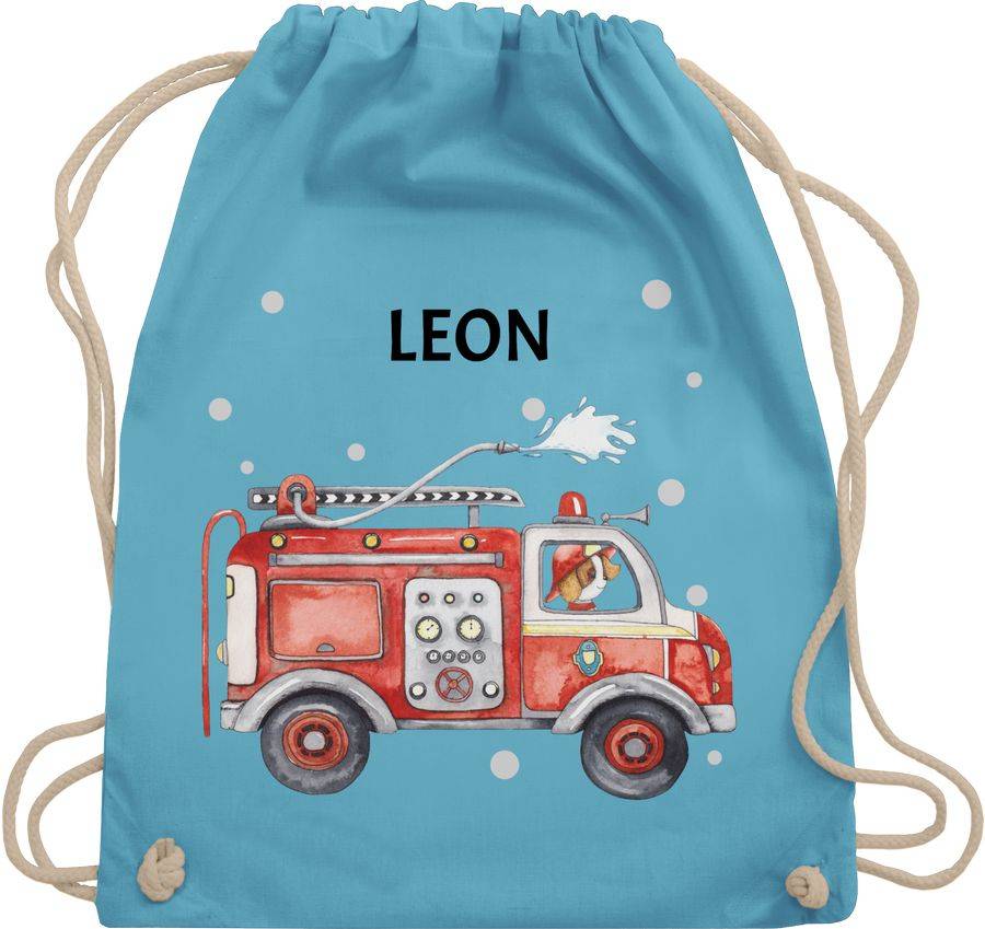 Shirtracer Feuerwehr Auto Feuerwehrauto 112 Fire Truck Löschfahrzeug: T-Shirt Turnbeutel Shirtracer