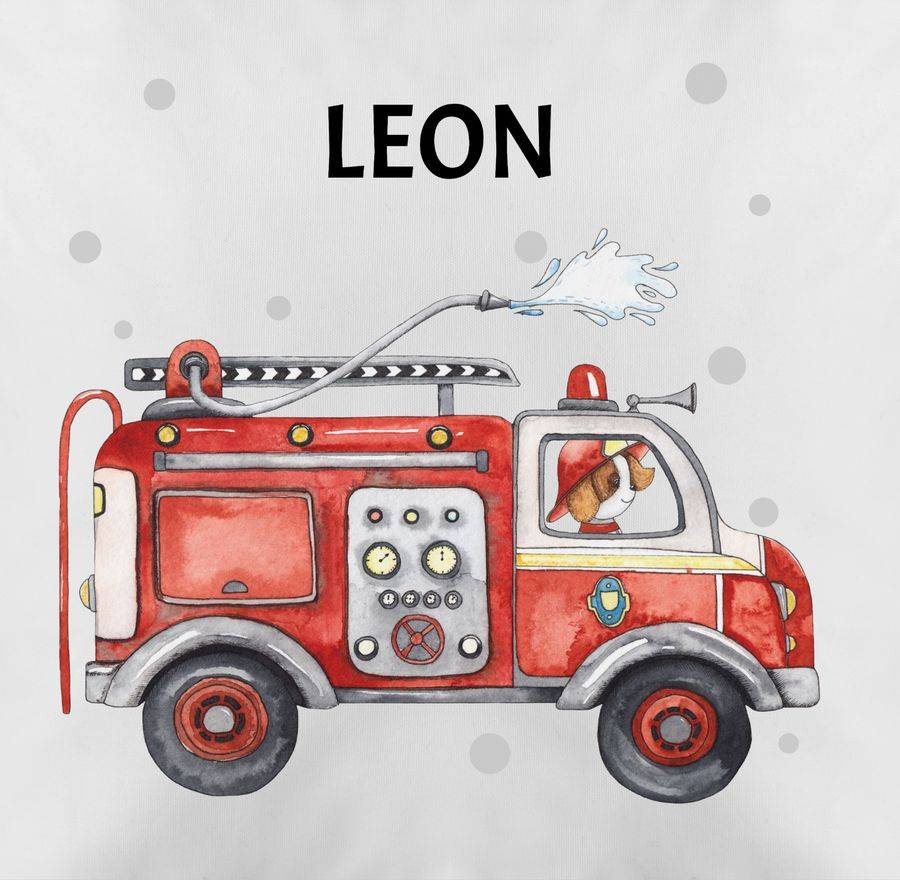 Shirtracer Feuerwehr Auto Feuerwehrauto 112 Fire Truck Löschfahrzeug: T-Shirt Turnbeutel Shirtracer