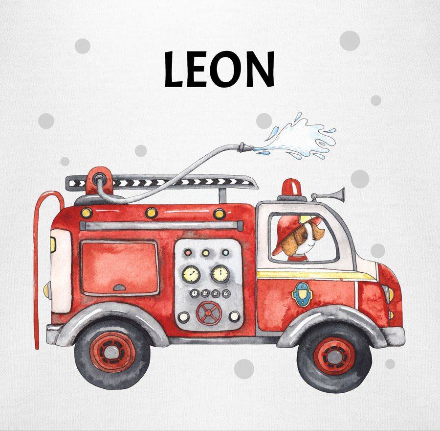 Shirtracer Feuerwehr Auto Feuerwehrauto 112 Fire Truck Löschfahrzeug: T-Shirt Turnbeutel Shirtracer