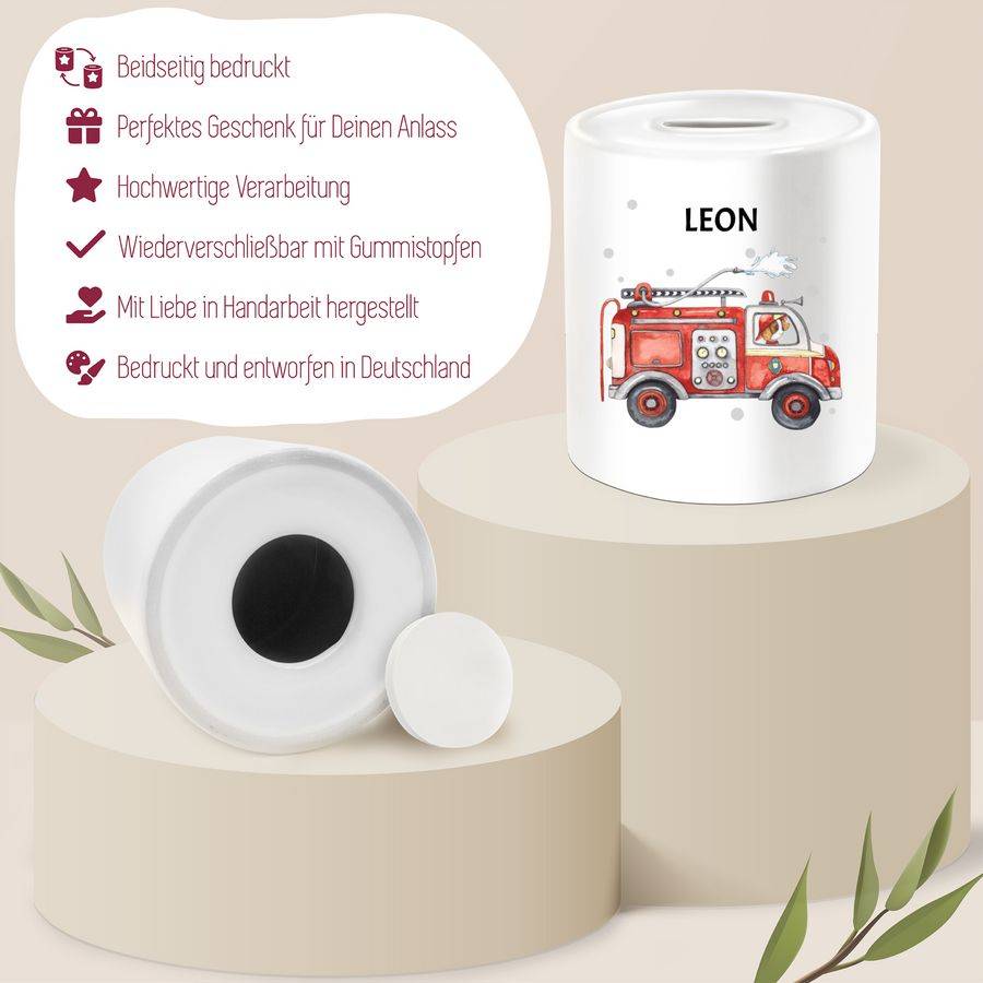 Shirtracer Feuerwehr Auto Feuerwehrauto 112 Fire Truck Löschfahrzeug: T-Shirt Turnbeutel Shirtracer