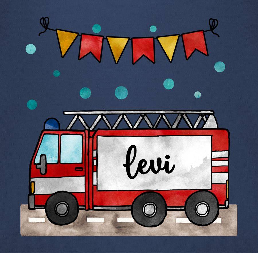 Shirtracer Feuerwehrauto - Geschenk: Tshirt Turnbeutel Shirtracer