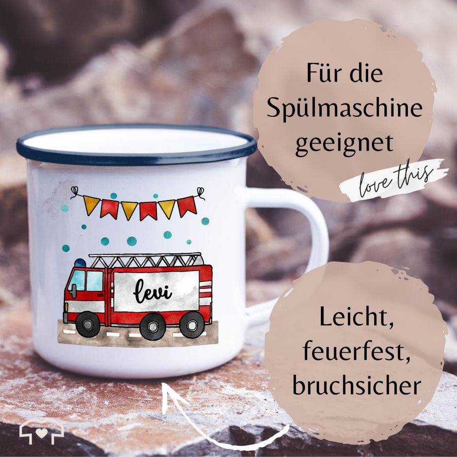 Shirtracer Feuerwehrauto - Geschenk: Tshirt Turnbeutel Shirtracer