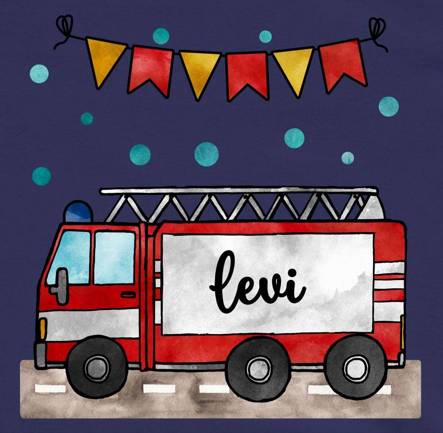 Shirtracer Feuerwehrauto - Geschenk: Tshirt Turnbeutel Shirtracer