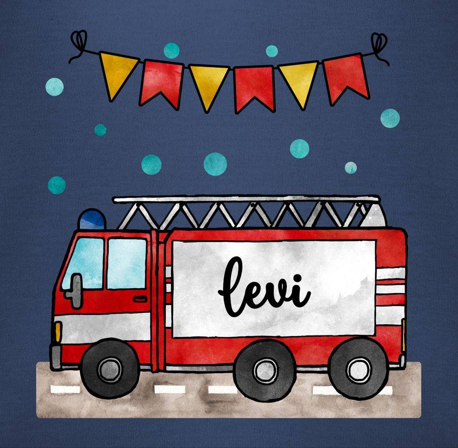 Shirtracer Feuerwehrauto - Geschenk: Tshirt Turnbeutel Shirtracer