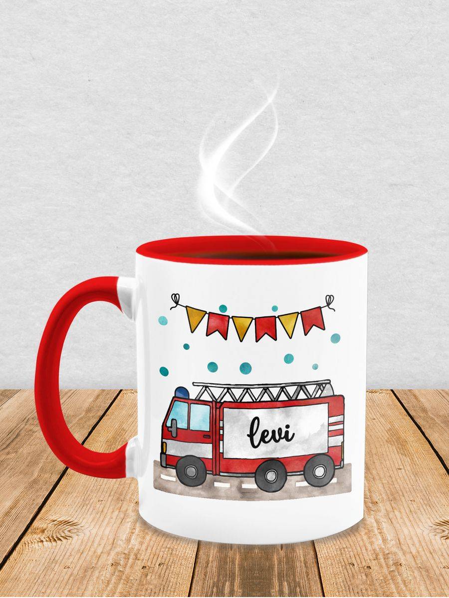 Shirtracer Feuerwehrauto - Geschenk: Tshirt Turnbeutel Shirtracer