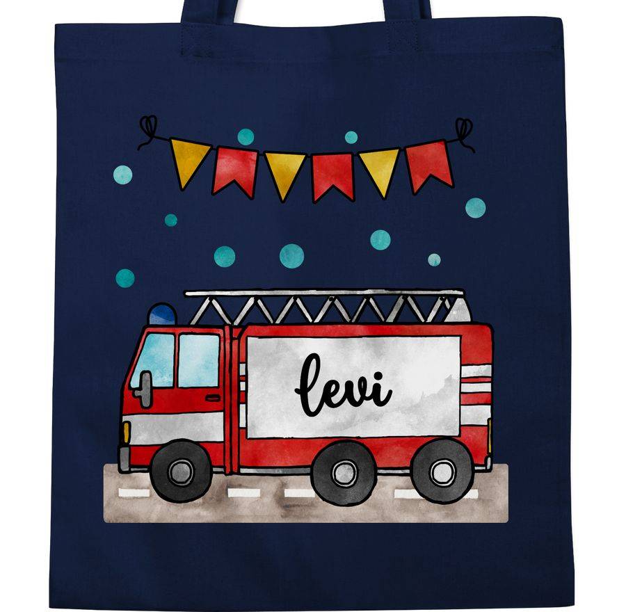 Shirtracer Feuerwehrauto - Geschenk: Tshirt Turnbeutel Shirtracer