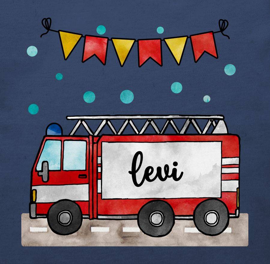 Shirtracer Feuerwehrauto - Geschenk: Tshirt Turnbeutel Shirtracer