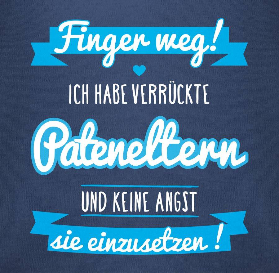 Shirtracer Finger Weg! - Ich Habe Verrückte Pateneltern - Blau: Tshirt Gym Bag Shirtracer