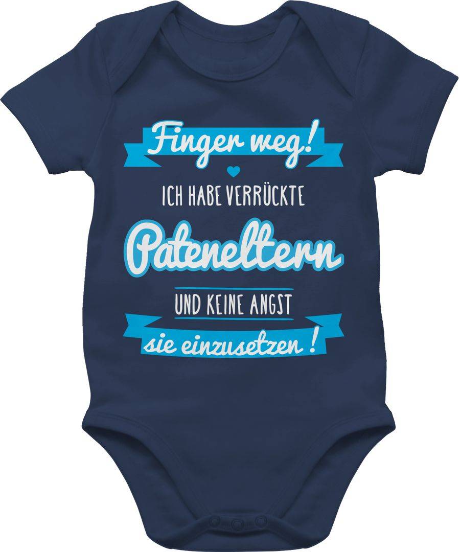 Shirtracer Finger weg! - Ich habe verrückte Pateneltern - blau: Tshirt Gym Bag Shirtracer