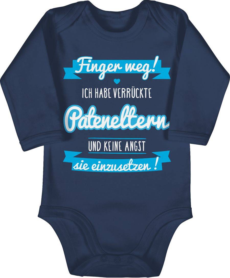 Shirtracer Finger weg! - Ich habe verrückte Pateneltern - blau: Tshirt Gym Bag Shirtracer