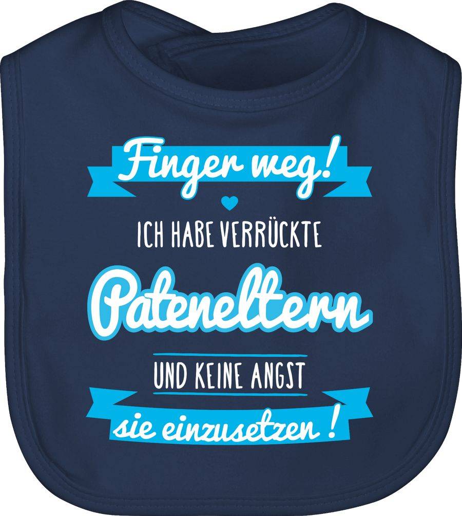 Shirtracer Finger weg! - Ich habe verrückte Pateneltern - blau: Tshirt Gym Bag Shirtracer