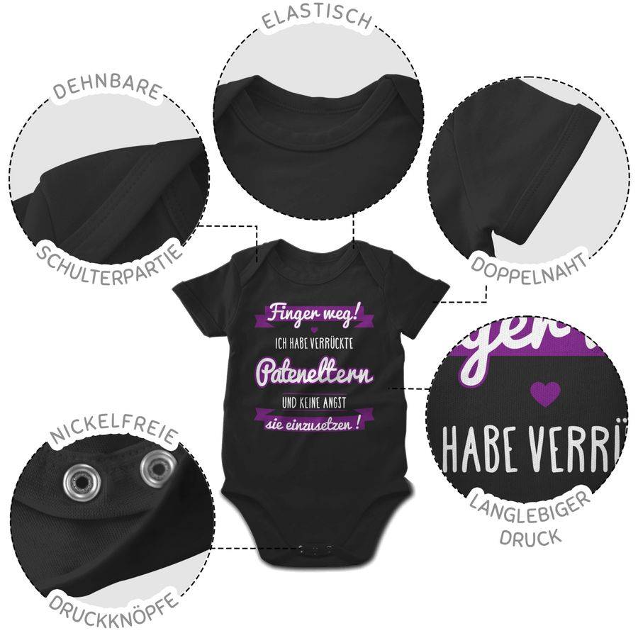 Shirtracer Finger Weg! - Ich Habe Verrückte Pateneltern - Lila Shirts & Mehr Shirtracer