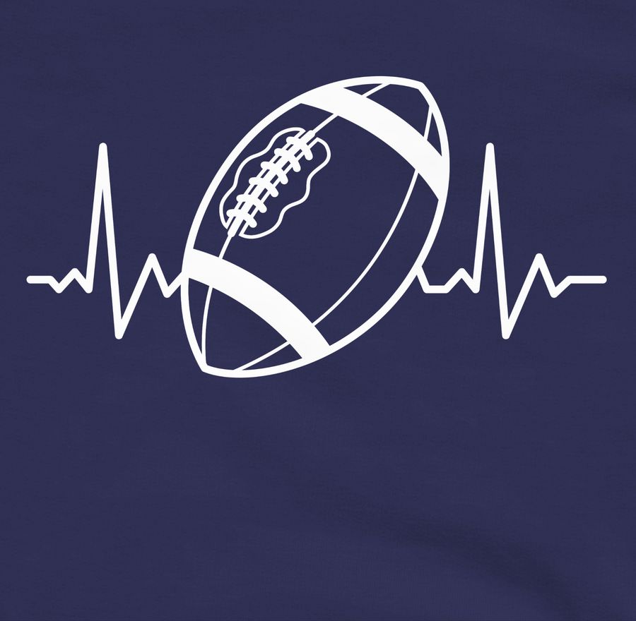 Shirtracer Football Herzschlag - Weiß: T-Shirt Turnbeutel Shirtracer