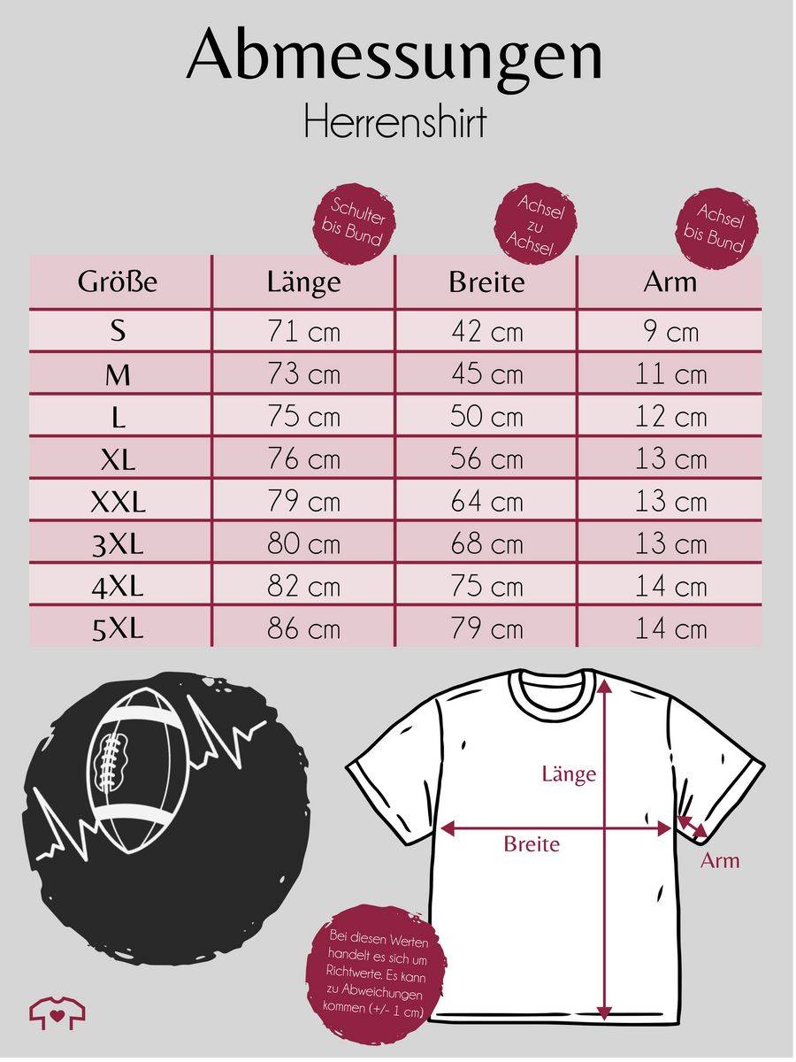 Shirtracer Football Herzschlag - Weiß: T-Shirt Turnbeutel Shirtracer
