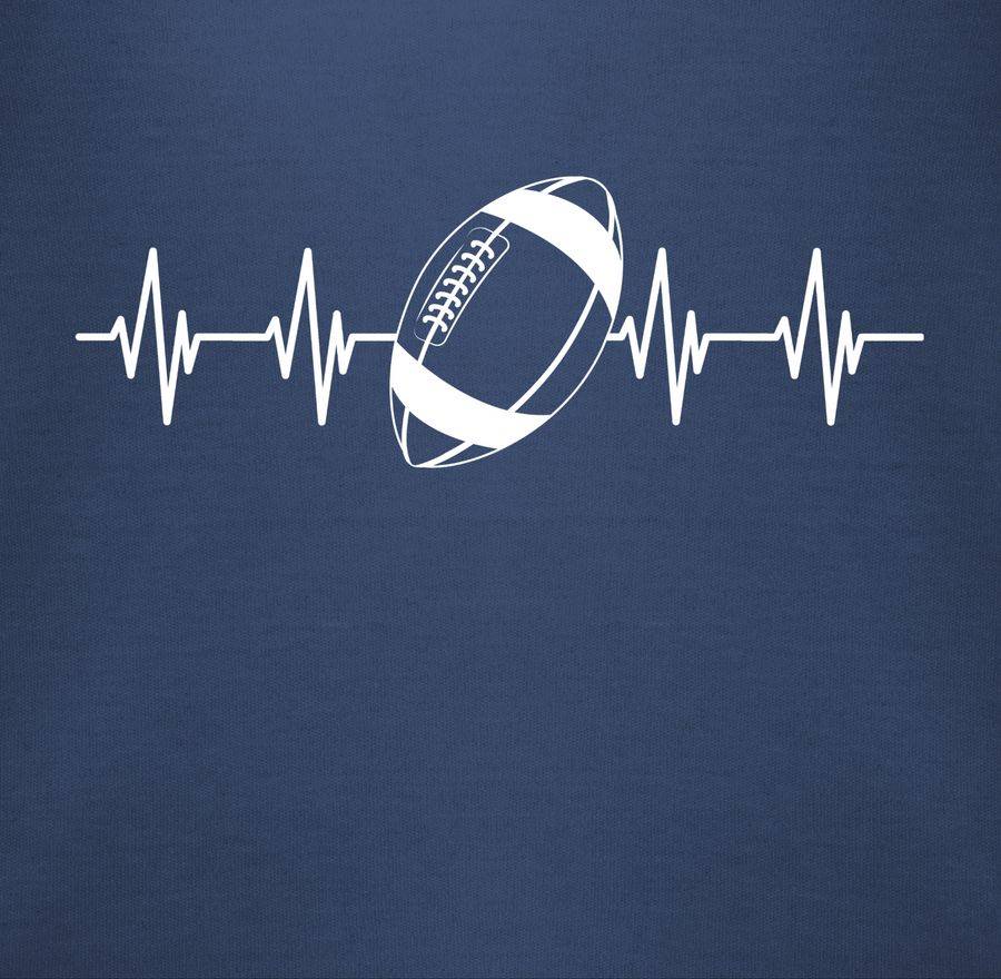Shirtracer Football Herzschlag - Weiß: T-Shirt Turnbeutel Shirtracer