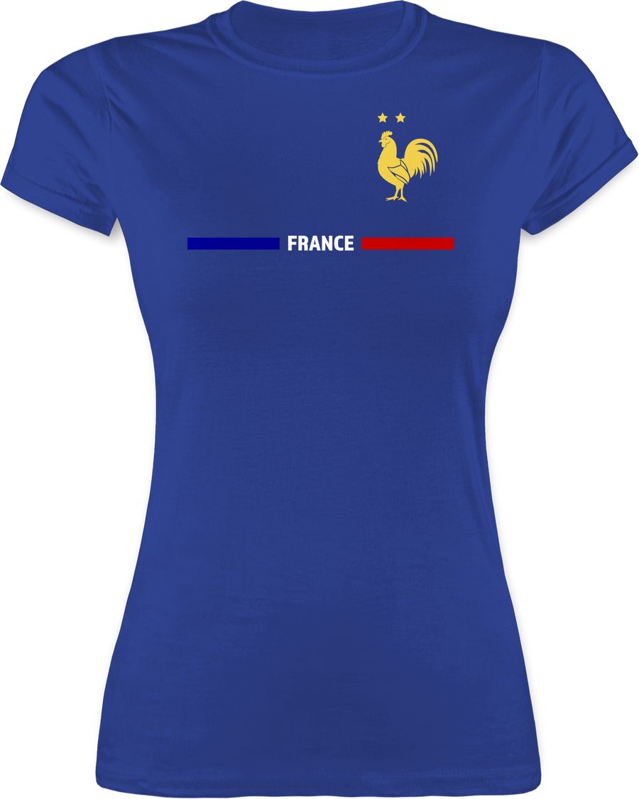 Shirtracer Frankreich Trikot Wappen France mit Stolz Französisches Fan-Motiv Shirtracer