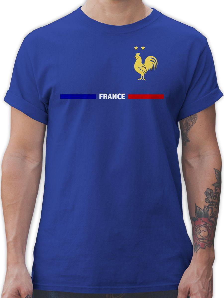 Shirtracer Frankreich Trikot Wappen France mit Stolz Französisches Fan-Motiv Shirtracer