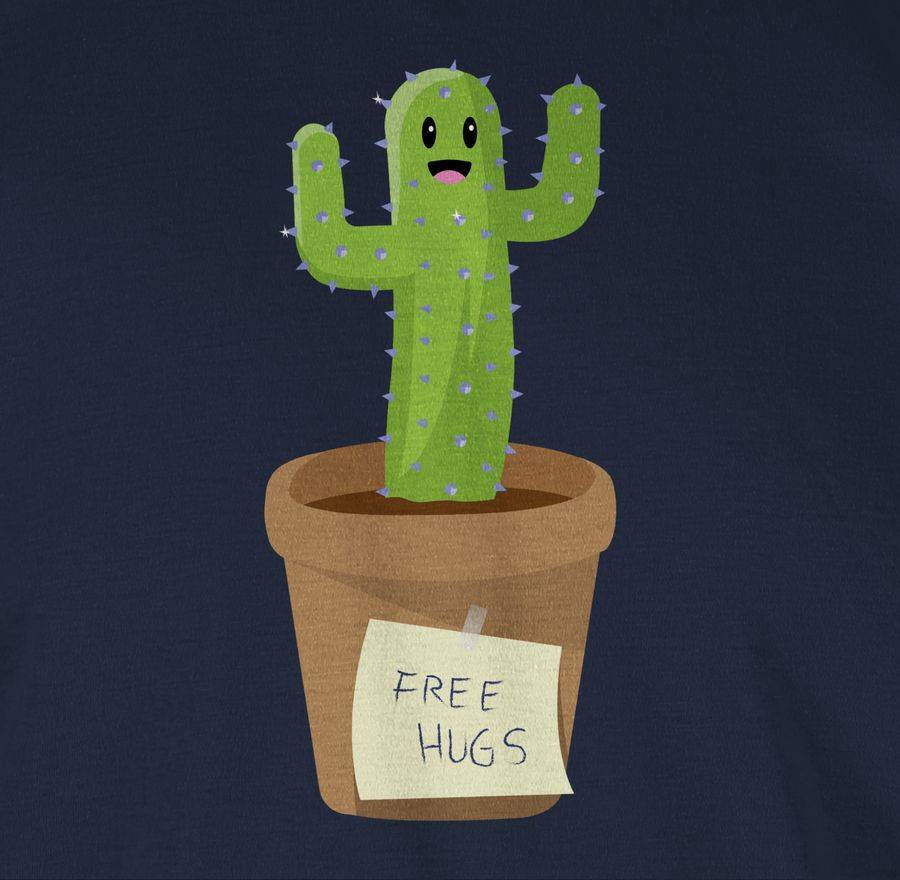 Shirtracer Free Hugs Kaktus: Tshirt Rucksack Shirtracer