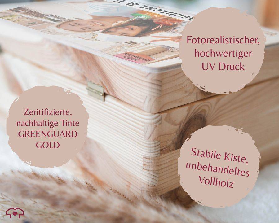 Shirtracer Freundinnen Foto-Box Geschenk Mit Namen Und Bild Erinnerungsbox Freundschaft BFF Fotobox Erinnerungen Mädels Geschenk Shirtracer