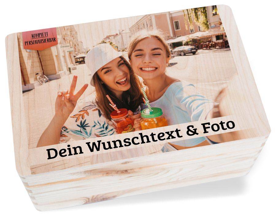 Shirtracer Freundinnen Foto-Box Geschenk mit Namen und Bild Erinnerungsbox Freundschaft BFF Fotobox Erinnerungen Mädels Geschenk Shirtracer