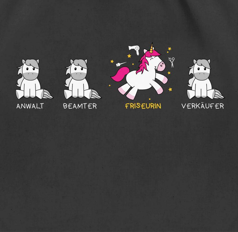 Shirtracer Friseurin Einhorn: Tshirt Rucksack Shirtracer