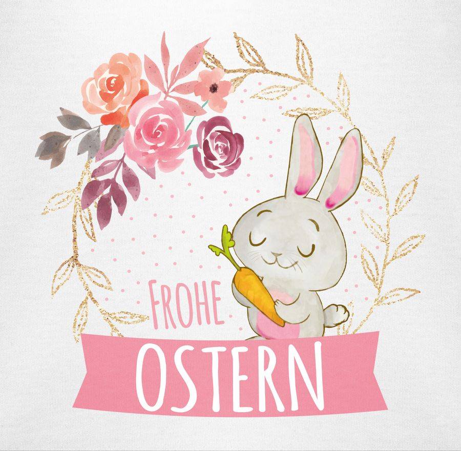 Shirtracer Frohe Ostern Aquarell: T-Shirt Turnbeutel Shirtracer
