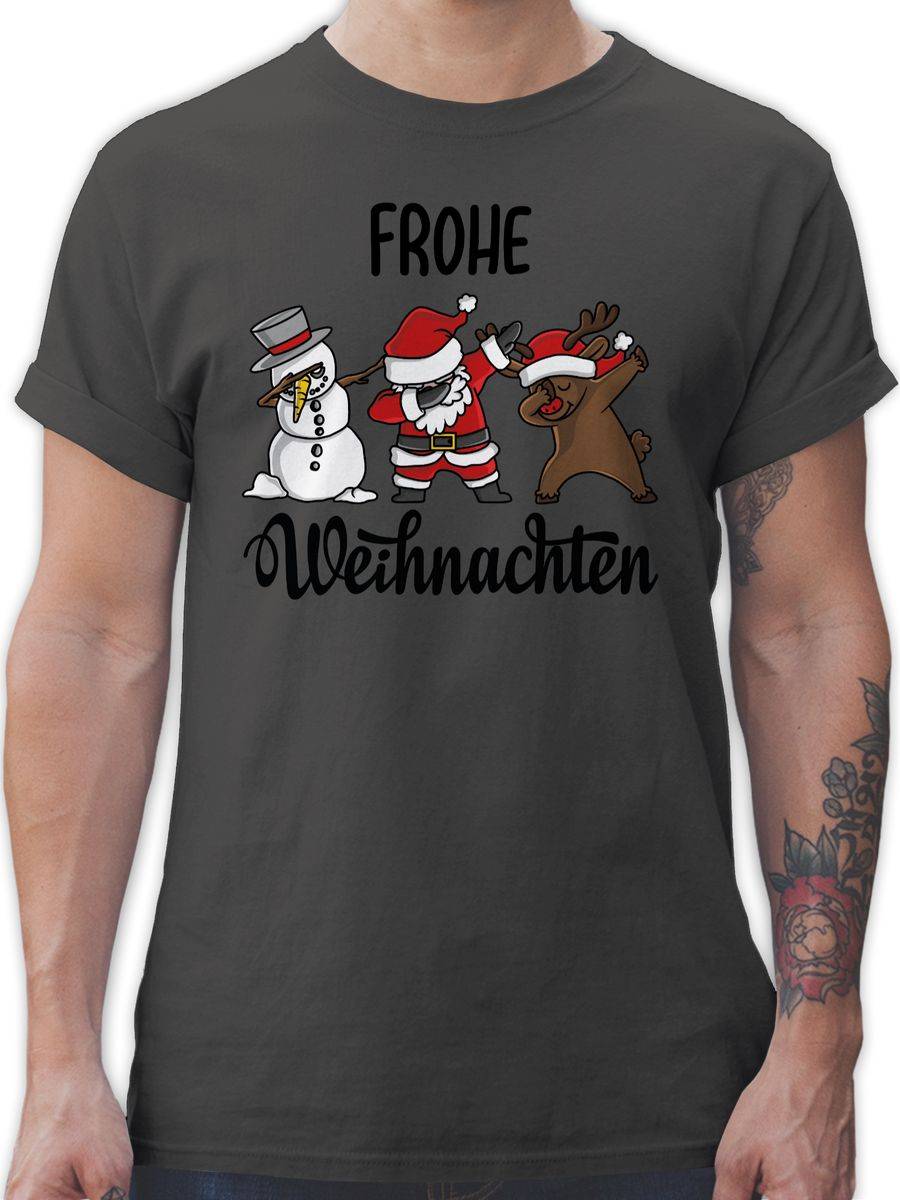 Shirtracer Frohe Weihnachten mit Dabbing Figuren - schwarz Shirts & Mehr Shirtracer