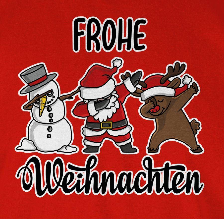 Shirtracer Frohe Weihnachten Mit Dabbing Figuren - Weiß: Tshirt Gym Bag Shirtracer