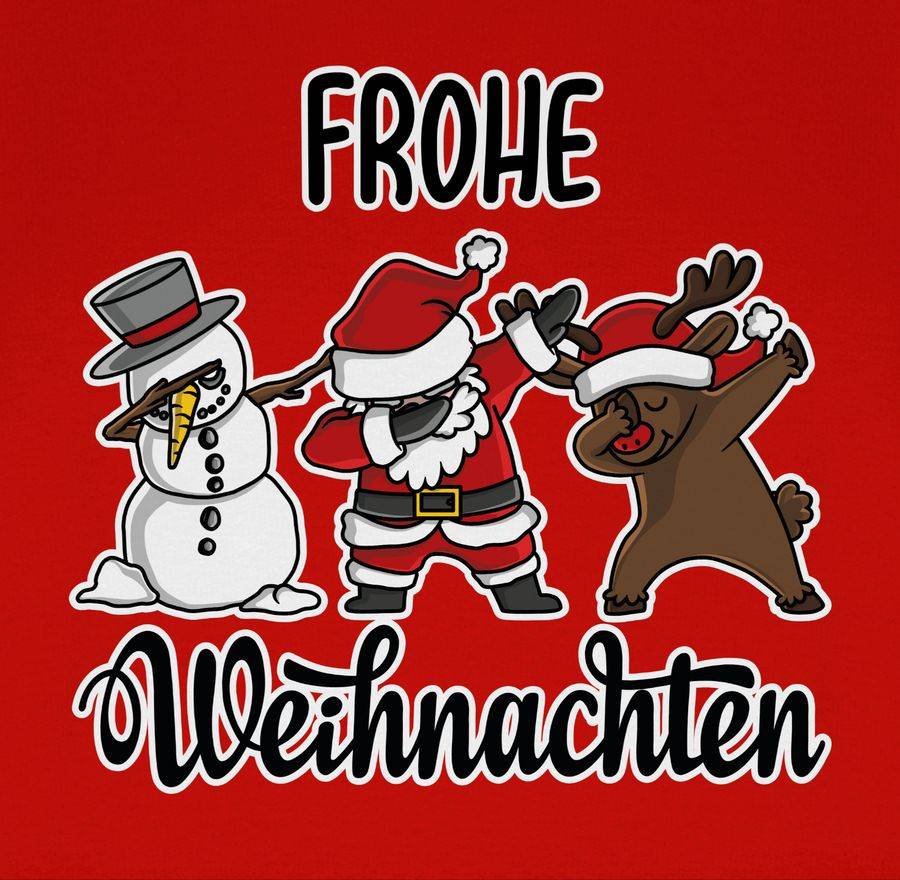 Shirtracer Frohe Weihnachten Mit Dabbing Figuren - Weiß: Tshirt Gym Bag Shirtracer