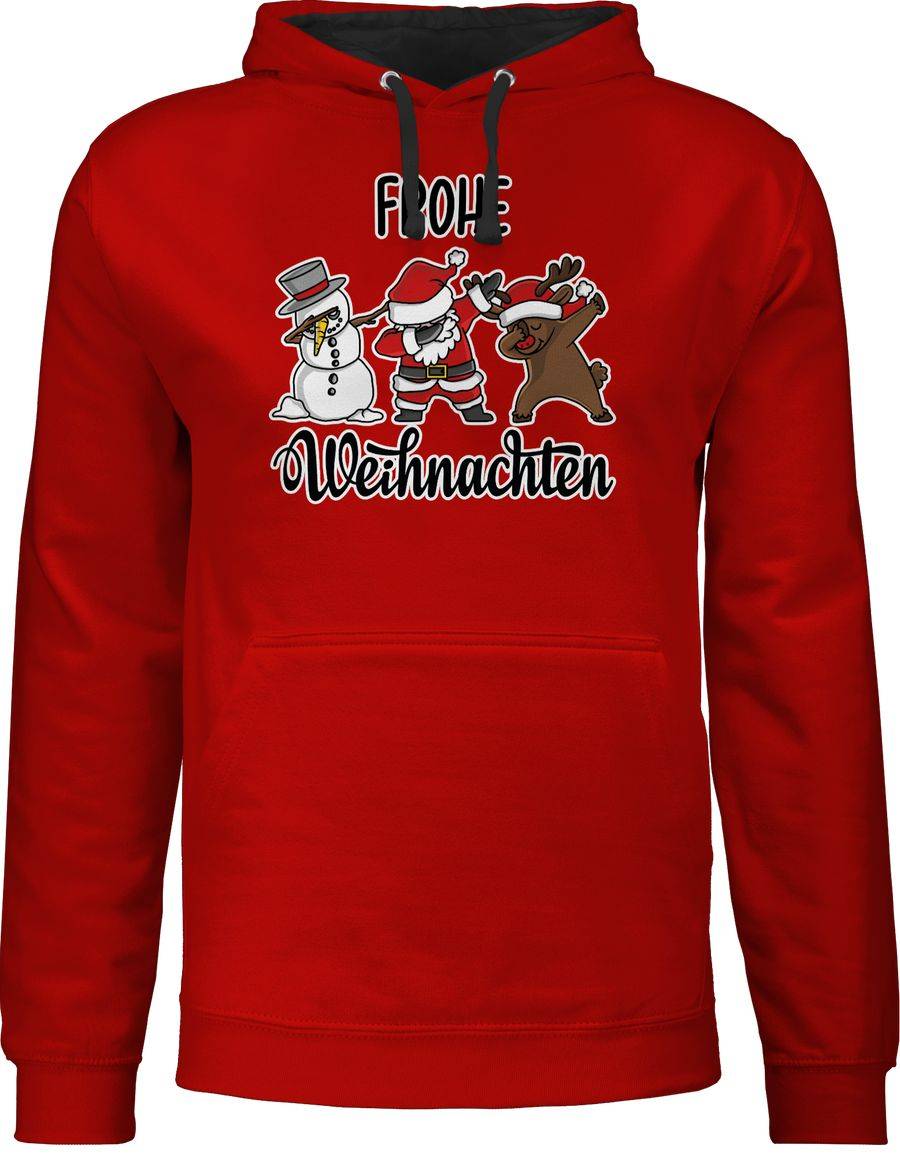 Shirtracer Frohe Weihnachten mit Dabbing Figuren - weiß: Tshirt Gym Bag Shirtracer