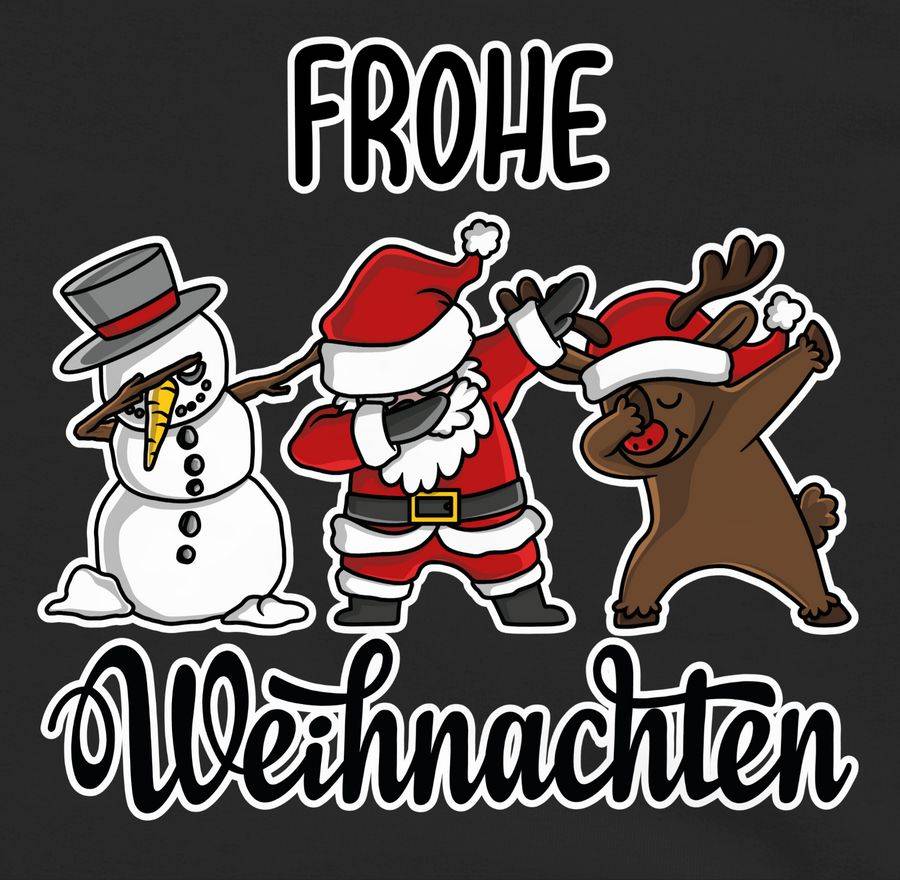 Shirtracer Frohe Weihnachten Mit Dabbing Figuren - Weiß: Tshirt Gym Bag Shirtracer