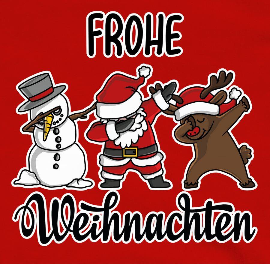 Shirtracer Frohe Weihnachten Mit Dabbing Figuren - Weiß: Tshirt Gym Bag Shirtracer