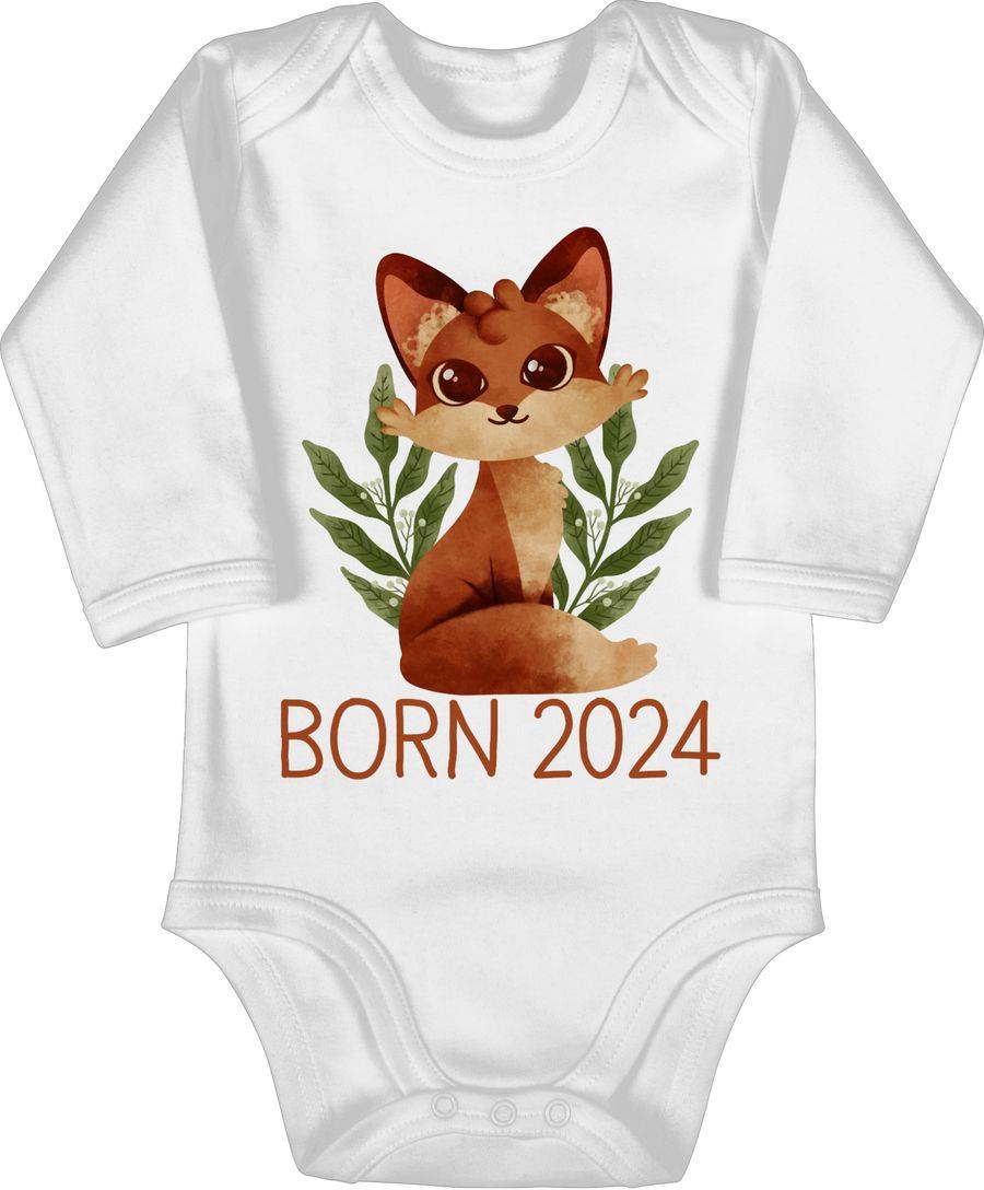 Shirtracer Fuchs Born 2024 Geschenk Geburt: Tshirt Rucksack Shirtracer
