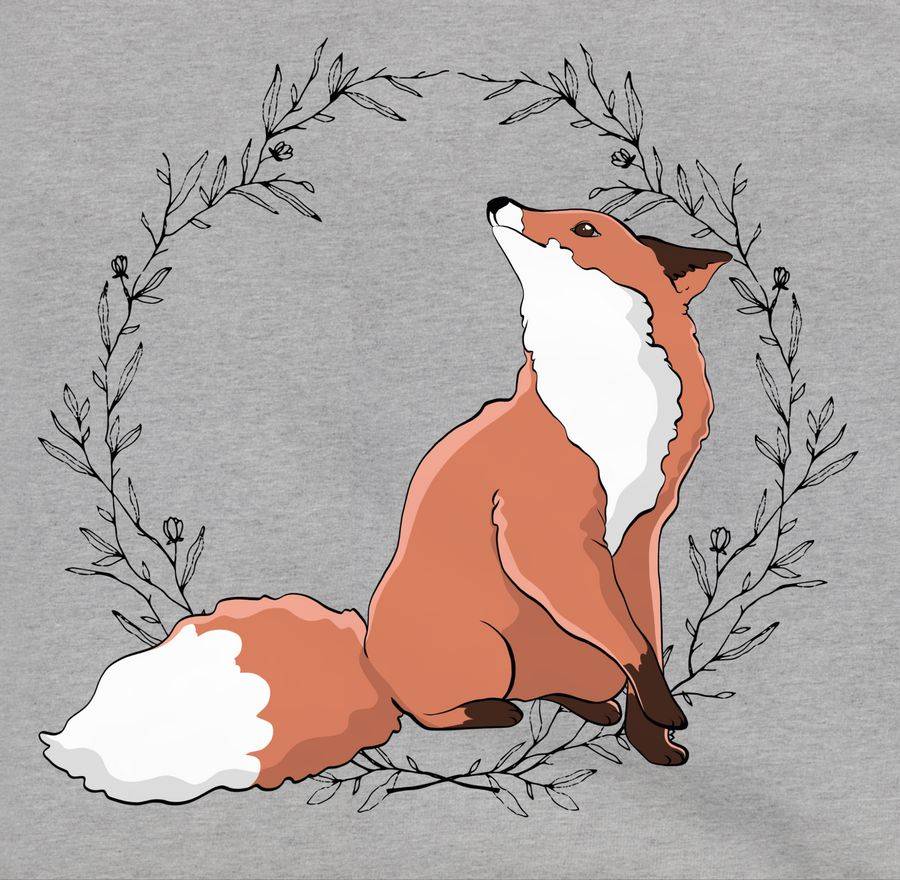 Shirtracer Fuchs Mit Blumenkranz: Tshirt Rucksack Shirtracer
