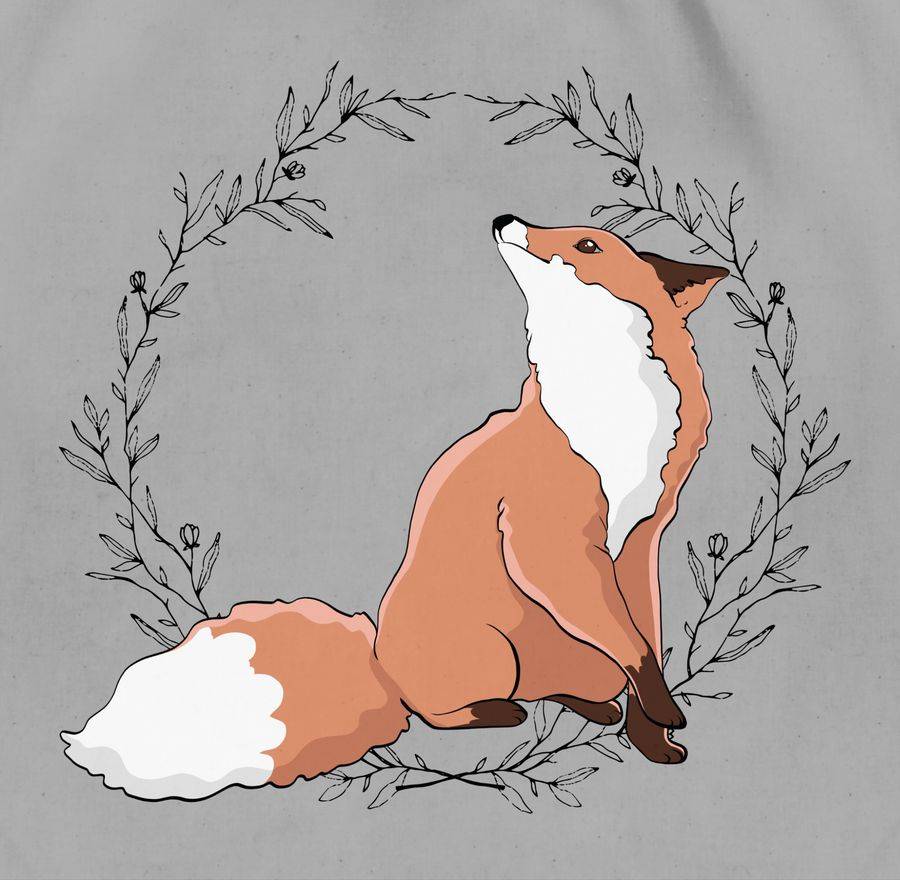 Shirtracer Fuchs Mit Blumenkranz: Tshirt Rucksack Shirtracer