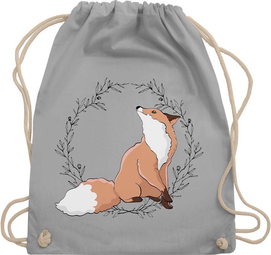 Shirtracer Fuchs mit Blumenkranz: Tshirt Rucksack Shirtracer