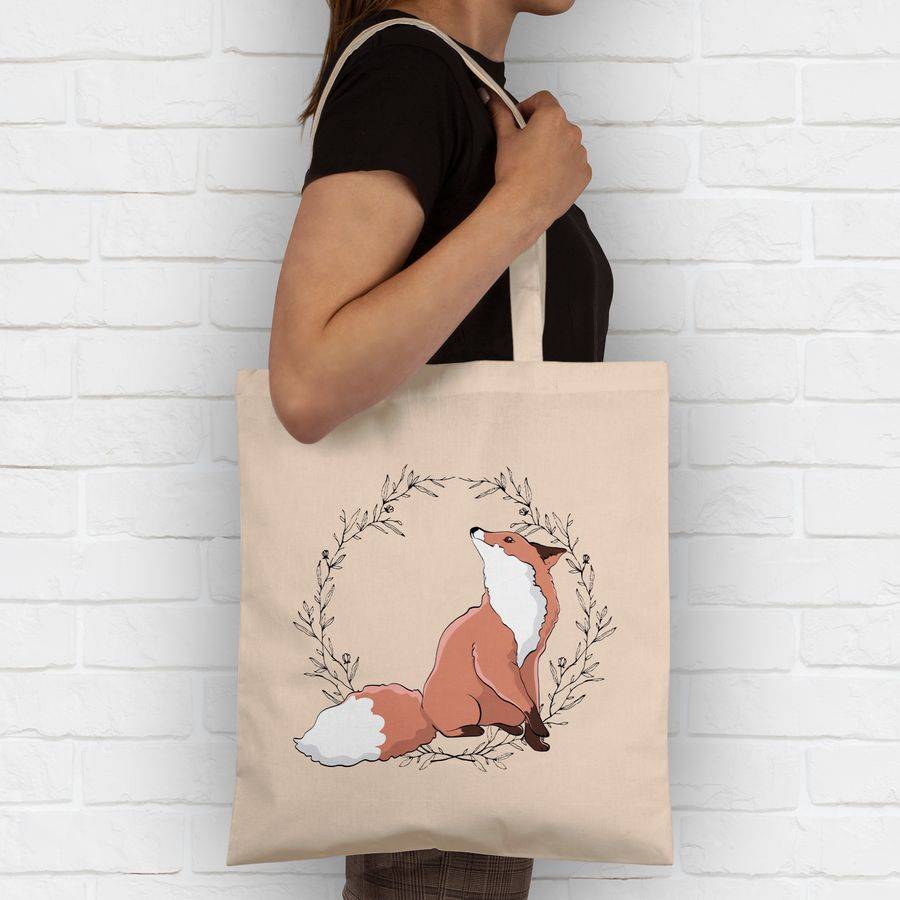 Shirtracer Fuchs Mit Blumenkranz: Tshirt Rucksack Shirtracer
