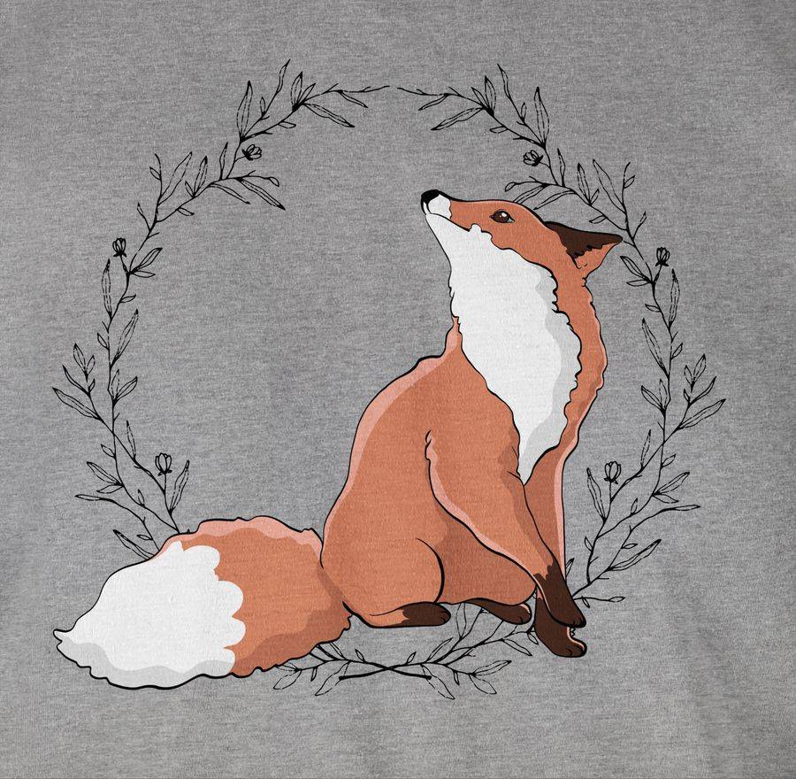 Shirtracer Fuchs Mit Blumenkranz: Tshirt Rucksack Shirtracer